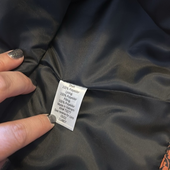 Croft & Barrow Women’s XXL Brown Orange Button down Quilted Floral Jacket - Picture 11 of 11